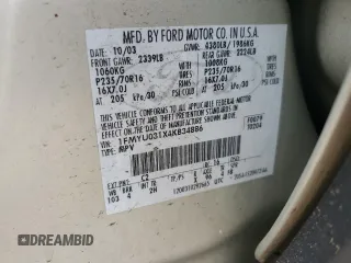 2004 Ford Escape XLT с VIN 1FMYU031X4KB34886, выставлен на аукционе Copart как лот 56212055 с пробегом 188 665 миль миль и Списание • Salvage title. История ставок и продаж доступна на DreamBid. Изображение 13.