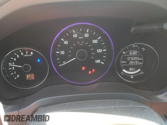 2016 Honda HR-V EX with VIN 3CZRU5H51GM745494, listed as a Copart auction lot 51618805 with 73,393 mi miles and Salvage Title. Bid and sale history available at DreamBid. Image 9.