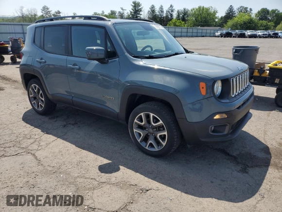2018 Jeep Renegade Latitude with VIN ZACCJBBB7JPG88689, listed as a Copart auction lot 62062715 with 46,702 mi miles and Salvage title. Bid and sale history available at DreamBid. Image 4.