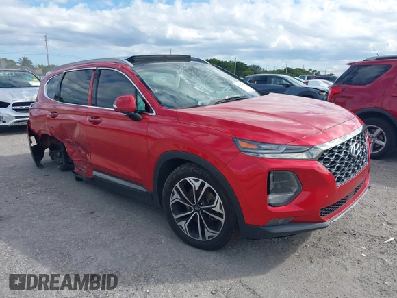 2020 Hyundai Santa Fe Limited with VIN 5NMS53AA8LH278765, listed as a IAAI auction lot 41339654 with 89,946 mi miles and . Bid and sale history available at DreamBid. Image 1.