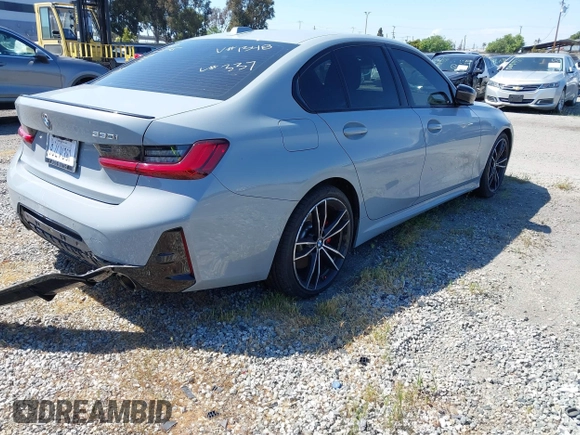 2024 BMW 3 Series 330i with VIN 3MW69FF04R8E41348, listed as a IAAI auction lot 42020955 with 23,395 mi miles. Bid and sale history available at carsss.com. Image 4.