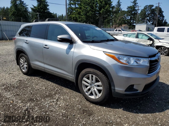 2014 Toyota Highlander LE z VIN 5TDBKRFHXES026288, wystawiony jako Copart lot #59641945 z przebiegiem 186 628 mil mil oraz Czysty tytuł • Clean title. Historia ofert i sprzedaży dostępna na DreamBid. Obrazek 4.