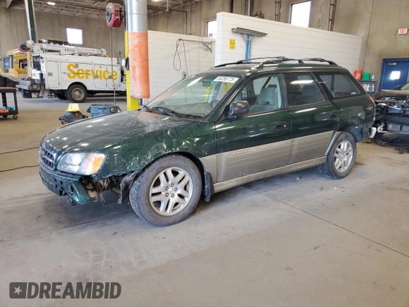 2001 Subaru Legacy Outback with VIN 4S3BH675217671670, listed as a Copart auction lot 56286775 with 86,557 mi miles and Salvage title. Bid and sale history available at DreamBid. Image 1.