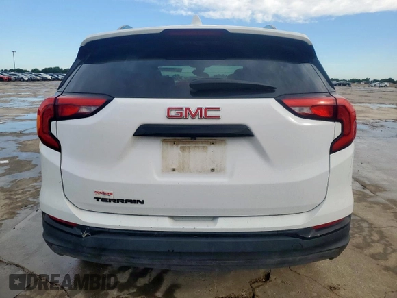 2020 GMC Terrain SLE with VIN 3GKALMEV6LL332463, listed as a Copart auction lot 58724805 with 98,723 mi miles and Salvage title. Bid and sale history available at DreamBid. Image 6.