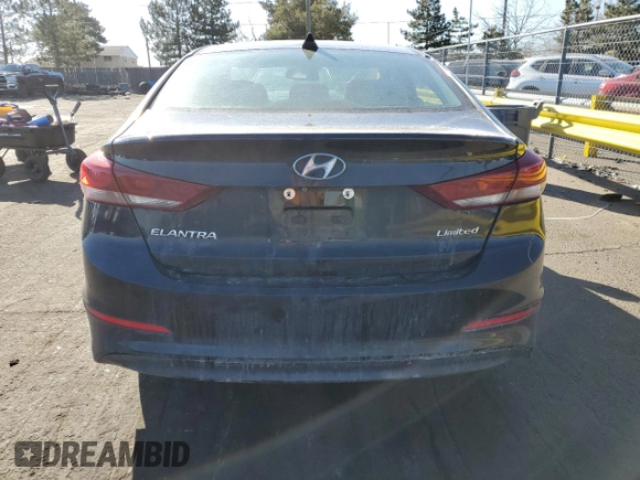 2017 Hyundai Elantra Limited with VIN 5NPD84LF3HH068745, listed as a Copart auction lot 44382565 with 99,496 mi miles and Salvage Title. Bid and sale history available at DreamBid. Image 6.
