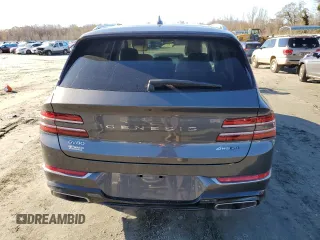 2022 Genesis GV80 Advanced Plus with VIN KMUHCESC4NU075604, listed as a Copart auction lot 81879594 with 34,330 mi miles and Salvage title. Bid and sale history available at DreamBid. Image 6.