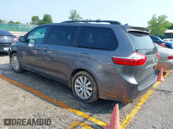 2017 Toyota Sienna XLE with VIN 5TDDZ3DC9HS183372, listed as a IAAI auction lot 42440209 with 112,199 mi miles and . Bid and sale history available at DreamBid. Image 3.