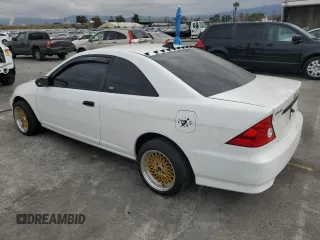2005 Honda Civic Cpe LX with VIN 1HGEM22595L027400, listed as a Copart auction lot 53389715 with 191,204 mi miles and Salvage Title. Bid and sale history available at carsss.com. Image 2.