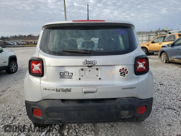 2020 Jeep Renegade Sport with VIN ZACNJBAB1LPL76670, listed as a Copart auction lot 43144075 with 91,739 mi miles and Salvage title. Bid and sale history available at DreamBid. Image 6.