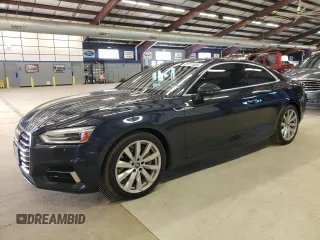 2018 Audi A5 Premium z VIN WAUNNAF56JA005292, wystawiony jako Copart lot #49771605 z przebiegiem 97 321 mil mil oraz Czysty tytuł • Clean title. Historia ofert i sprzedaży dostępna na DreamBid. Obrazek 1.