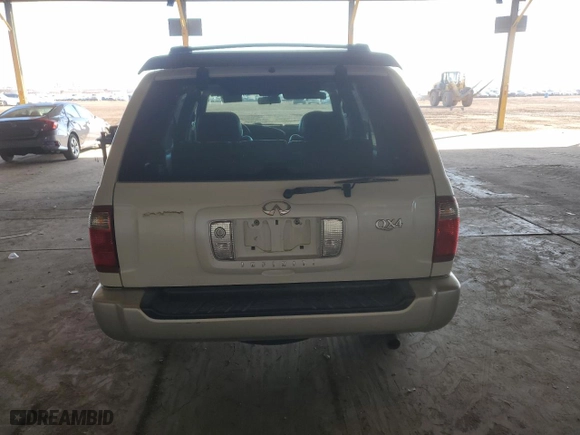 2002 Infiniti QX4 Luxury with VIN JNRDR09Y02W255960, listed as a Copart auction lot 80727234 with 168750 miles and Salvage Title. Bid and sale history available at carsss.com. Image 6.