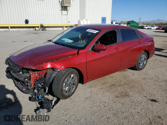 2024 Hyundai Elantra SEL with VIN KMHLM4DG7RU761240, listed as a Copart auction lot 54633445 with 6,782 mi miles and Salvage Title. Bid and sale history available at carsss.com. Image 1.