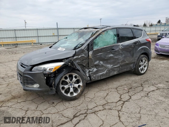 2015 Ford Escape Titanium with VIN 1FMCU9J98FUC46195, listed as a Copart auction lot 47733665 with 0 mi miles and Salvage Title. Bid and sale history available at carsss.com. Image 1.