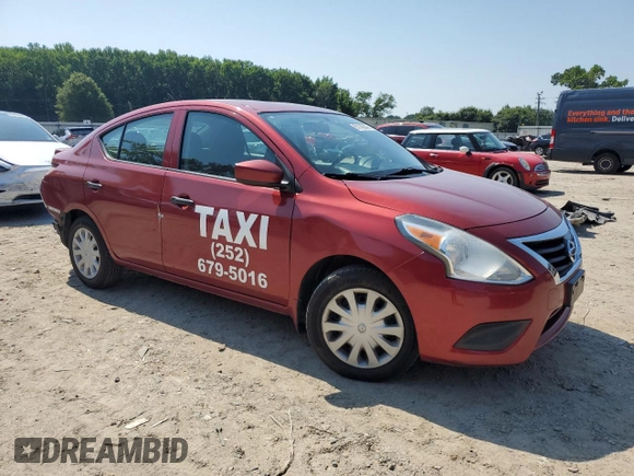 2016 Nissan Versa S Plus with VIN 3N1CN7AP1GL916821, listed as a Copart auction lot 61146545 with 317,406 mi miles and Salvage title. Bid and sale history available at DreamBid. Image 4.