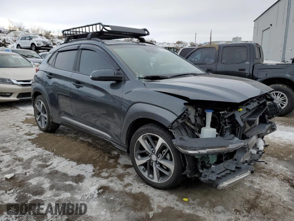 2020 Hyundai Kona Ultimate with VIN KM8K5CA50LU492060, listed as a Copart auction lot 71581672 with 25,568 mi miles. Bid and sale history available at carsss.com. Image 4.