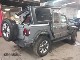 2022 Jeep Wrangler Unlimited Sahara with VIN 1C4HJXENXNW251089, listed as a IAAI auction lot 41728817 with 48,438 mi miles and . Bid and sale history available at DreamBid. Image 4.