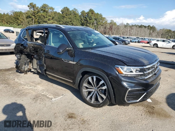 2021 Volkswagen Atlas SEL Premium R-Line z VIN 1V2FR2CA7MC573917, wystawiony jako Copart lot #77831124 z przebiegiem 28 278 mil mil oraz Szkoda całkowita • Salvage title. Historia ofert i sprzedaży dostępna na DreamBid. Obrazek 4.