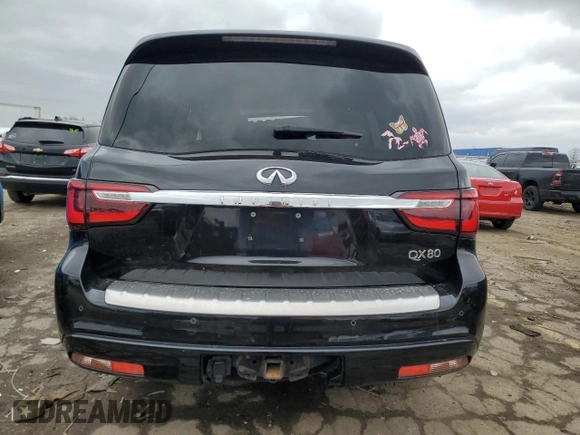 2019 Infiniti QX80 LUXE with VIN JN8AZ2NE5K9234907, listed as a Copart auction lot 50197445 with Not Provided miles and Clean Title. Bid and sale history available at carsss.com. Image 6.