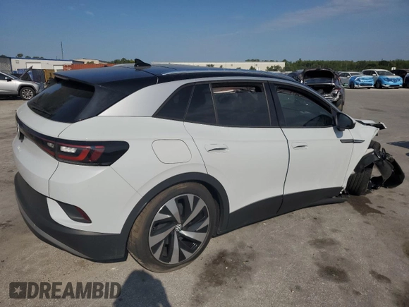 2021 Volkswagen ID.4 Pro S z VIN WVGKMPE22MP046499, wystawiony jako Copart lot #57947235 z przebiegiem 26 759 mil mil oraz Nie do naprawy • Non repairable. Historia ofert i sprzedaży dostępna na DreamBid. Obrazek 3.