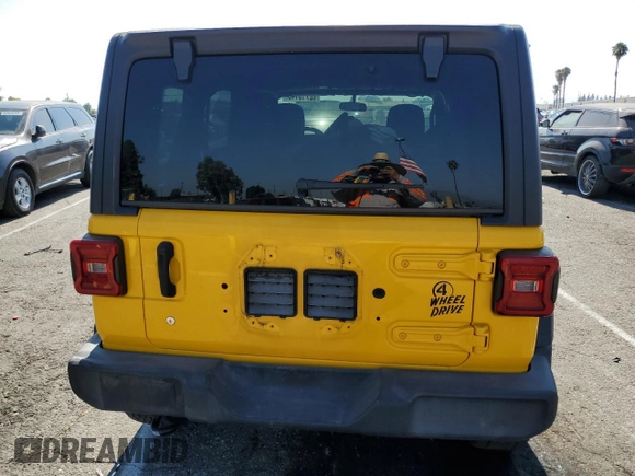 2020 Jeep Wrangler Unlimited Sport Altitude with VIN 1C4HJXDG1LW189677, listed as a Copart auction lot 66384115 with 69,624 mi miles and Salvage title. Bid and sale history available at DreamBid. Image 6.