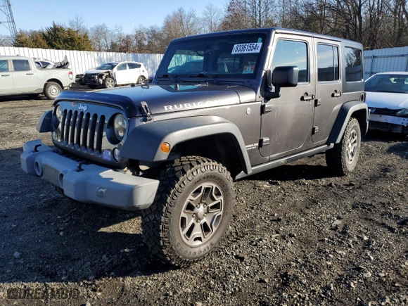 2017 Jeep Wrangler Unlimited Rubicon with VIN 1C4HJWFG2HL540967, listed as a Copart auction lot 83361554 with 137,313 mi miles and Salvage Title. Bid and sale history available at carsss.com. Image 1.