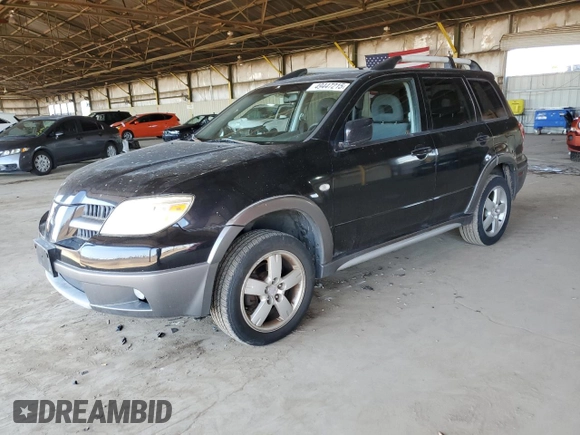 2005 Mitsubishi Outlander XLS with VIN JA4LX41F85U046625, listed as a Copart auction lot 49447215 with 134,343 mi miles and Salvage Title. Bid and sale history available at carsss.com. Image 1.