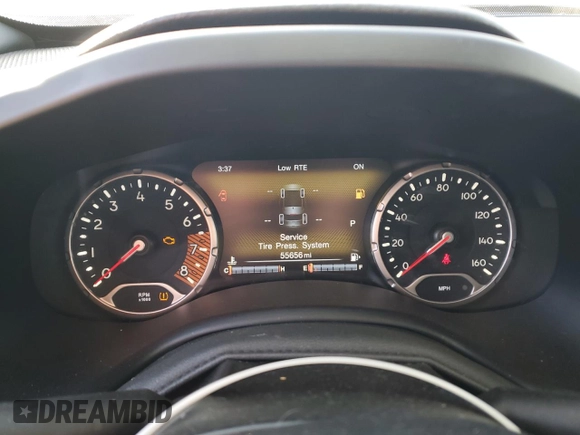 2022 Jeep Renegade Trailhawk with VIN ZACNJDC15NPN81377, listed as a Copart auction lot 76677514 with 55,656 mi miles and Clean Title. Bid and sale history available at DreamBid. Image 9.