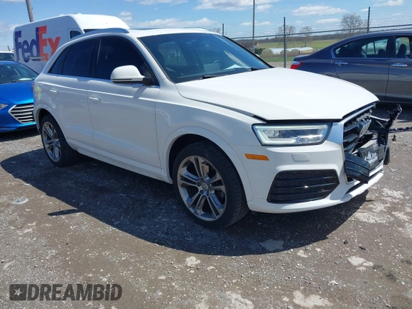 2016 Audi Q3 Prestige with VIN WA1GFCFS9GR022778, listed as a IAAI auction lot 41986610 with 14,508 mi miles. Bid and sale history available at carsss.com. Image 1.