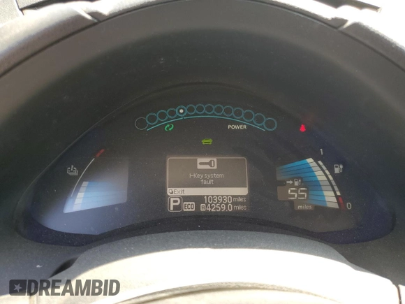 2016 Nissan LEAF S with VIN 1N4AZ0CP5GC308380, listed as a Copart auction lot 54706785 with 103,930 mi miles and Salvage Title. Bid and sale history available at carsss.com. Image 9.