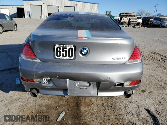 2006 BMW 6 Series 650Ci with VIN WBAEH13476CR49326, listed as a Copart auction lot 86166654 with 120,872 mi miles and Clean Title. Bid and sale history available at carsss.com. Image 6.