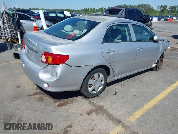 2009 Toyota Corolla with VIN 1NXBU40E99Z100681, listed as a IAAI auction lot 41973116 with 119,744 mi miles. Bid and sale history available at carsss.com. Image 4.