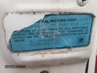 1974 Cadillac Eldorado z VIN 6L67S4Q408046, wystawiony jako Copart lot #77112024 z przebiegiem 97 414 mil mil oraz Szkoda całkowita • Salvage title. Historia ofert i sprzedaży dostępna na DreamBid. Obrazek 12.