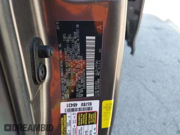 2013 Toyota Sienna XLE AAS with VIN 5TDYK3DC2DS394736, listed as a Copart auction lot 51162615 with 246,215 mi miles and Salvage Title. Bid and sale history available at carsss.com. Image 12.