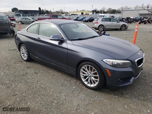 2014 BMW 2 Series 228i with VIN WBA1F5C50EV255519, listed as a Copart auction lot 45394705 with 105,044 mi miles and Salvage Title. Bid and sale history available at carsss.com. Image 4.
