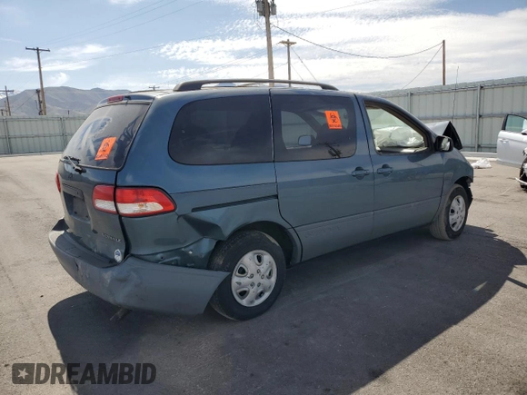2002 Toyota Sienna LE with VIN 4T3ZF13C72U491201, listed as a Copart auction lot 53163815 with Not Provided miles and Salvage Title. Bid and sale history available at DreamBid. Image 3.