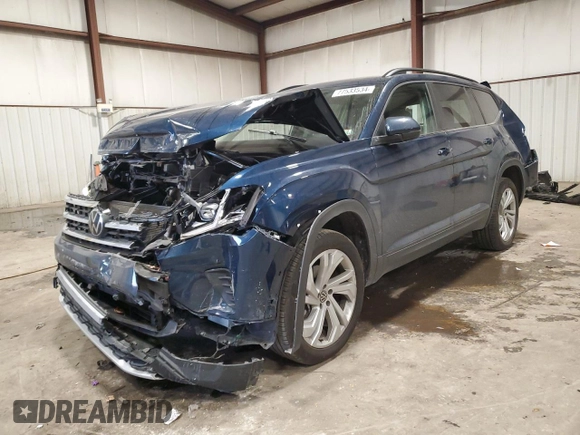 2023 Volkswagen Atlas SE with VIN 1V2KP2CA0PC546924, listed as a Copart auction lot 77533534 with 47,127 mi miles and Salvage title. Bid and sale history available at DreamBid. Image 1.