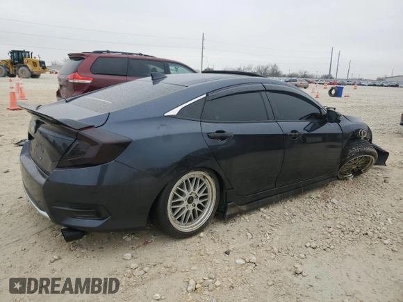 2020 Honda Civic Sedan EX-L with VIN 19XFC1F74LE015365, listed as a Copart auction lot 44965985 with 55,463 mi miles and Salvage Title. Bid and sale history available at carsss.com. Image 3.