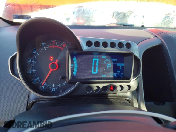 2013 Chevrolet Sonic LT with VIN 1G1JC6SH4D4108727, listed as a Copart auction lot 47113725 with 59,042 mi miles and Salvage Title. Bid and sale history available at carsss.com. Image 9.