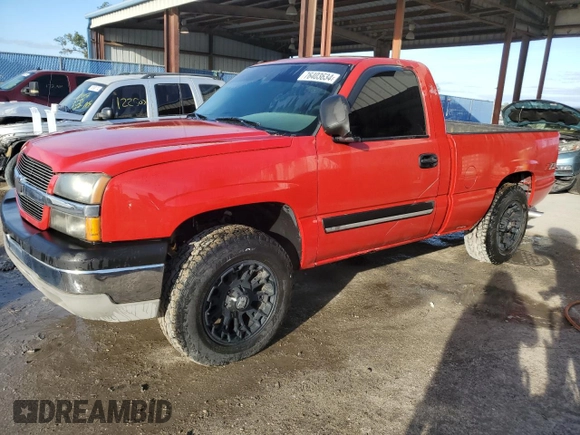 2003 Chevrolet Silverado 1500 LS with VIN 1GCEK14T33Z191293, listed as a Copart auction lot 76403634 with Not Provided miles and Salvage Title. Bid and sale history available at DreamBid. Image 1.