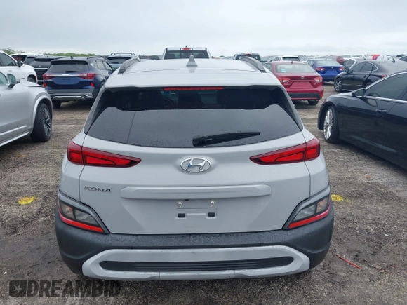 2022 Hyundai Kona SEL with VIN KM8K32AB6NU766385, listed as a IAAI auction lot 40500060 with 18,914 mi miles and . Bid and sale history available at DreamBid. Image 16.