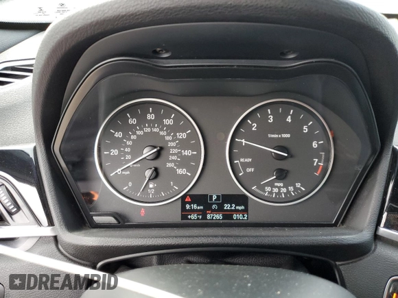 2016 BMW X1 xDrive28i with VIN WBXHT3C33GP883114, listed as a Copart auction lot 46583145 with 87,265 mi miles and Salvage Title. Bid and sale history available at carsss.com. Image 9.