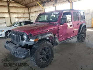 2022 Jeep Wrangler Unlimited Sport S with VIN 1C4HJXDGXNW102507, listed as a Copart auction lot 42002565 with 81,362 mi miles and Salvage Title. Bid and sale history available at carsss.com. Image 1.