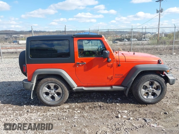2015 Jeep Wrangler Sport with VIN 1C4AJWAG7FL582721, listed as a IAAI auction lot 41989505 with 102,961 mi miles. Bid and sale history available at carsss.com. Image 13.