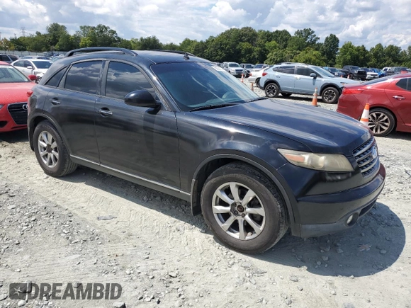 2007 Infiniti FX with VIN JNRAS08W27X203660, listed as a Copart auction lot 68220074 with 188,960 mi miles and Salvage Title. Bid and sale history available at DreamBid. Image 4.
