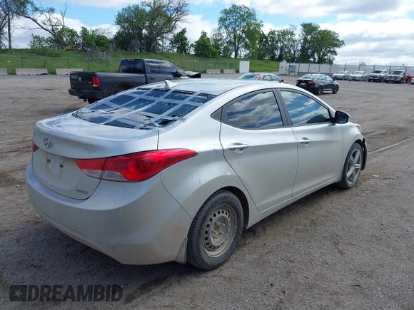 2013 Hyundai Elantra GLS with VIN KMHDH4AEXDU602622, listed as a IAAI auction lot 42322999 with 169,004 mi miles and . Bid and sale history available at DreamBid. Image 4.