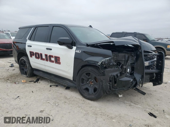 2022 Chevrolet Tahoe with VIN 1GBSCLED2NR317444, listed as a Copart auction lot 43927155 with 25,409 mi miles and Salvage title. Bid and sale history available at DreamBid. Image 4.