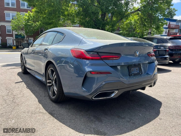 2020 BMW 8 Series 840i with VIN WBAGV2C04LCD51052, listed as a Copart auction lot 53079133 with 28,184 mi miles. Bid and sale history available at carsss.com. Image 3.