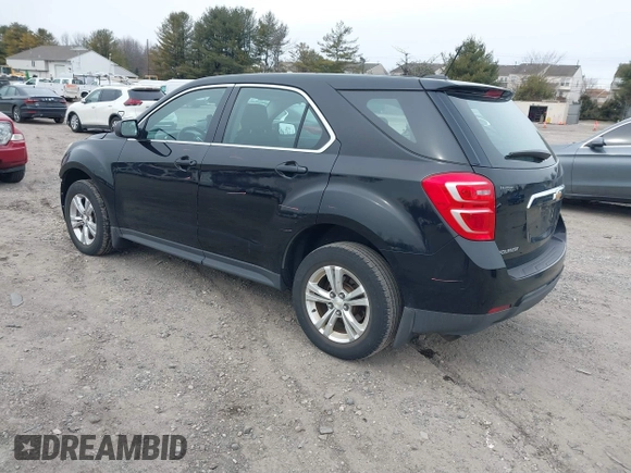 2017 Chevrolet Equinox LS with VIN 2GNALBEK6H1587846, listed as a IAAI auction lot 41612435 with 58,397 mi miles. Bid and sale history available at carsss.com. Image 3.