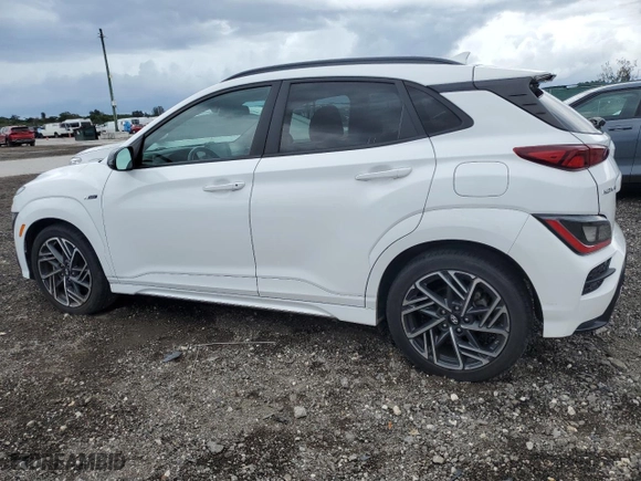 2022 Hyundai Kona N Line with VIN KM8K33A3XNU802061, listed as a Copart auction lot 52388735 with 58,892 mi miles and Salvage Title. Bid and sale history available at carsss.com. Image 2.