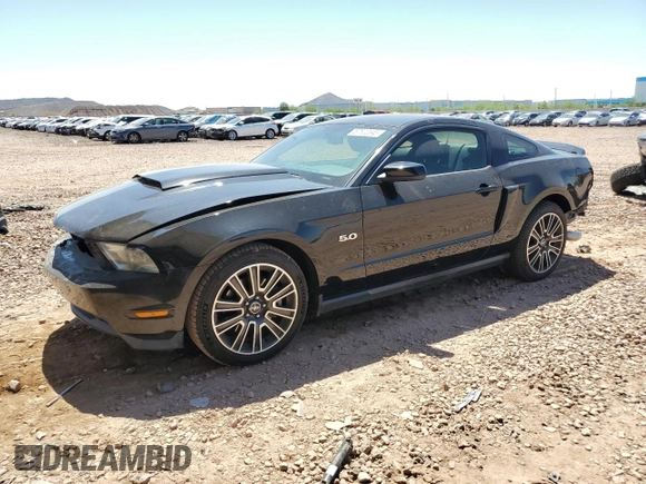 2011 Ford Mustang GT with VIN 1ZVBP8CF0B5152320, listed as a Copart auction lot 57822845 with 132,024 mi miles and Salvage title. Bid and sale history available at DreamBid. Image 1.